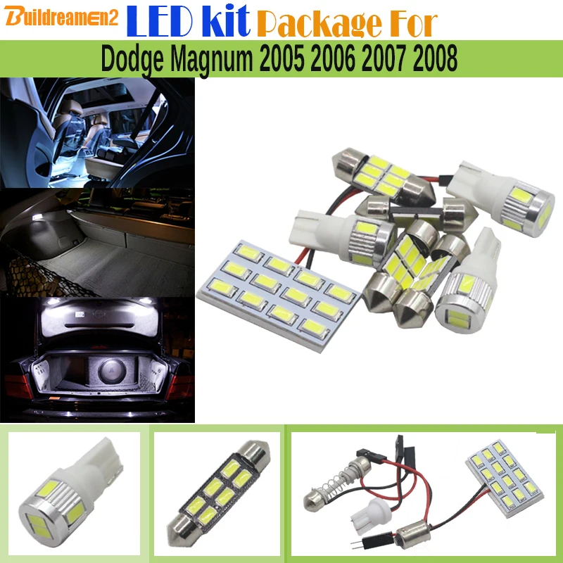 Buildreamen2 Car 5630 SMD Interior LED Lamp LED Kit Package Automotive License Plate Map Dome Light For Dodge Magnum 2005-2008
Buildreamen2 Car 5630 SMD Interior LED Lamp LED Kit Package Automotive License Plate Map Dome Light For Dodge Magnum 2005-2008