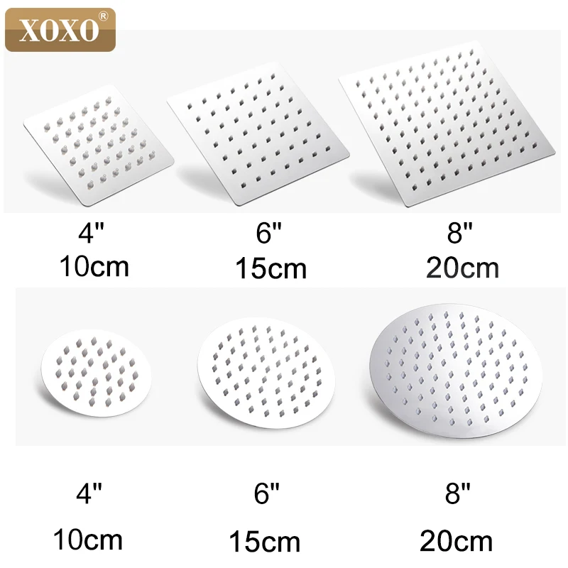 XOXO Luxury Stainless Steel Ultra-Thin Large Rainfall Shower Head Bathroom Showerhead High Pressure Hand Held Shower head X739
XOXO Luxury Stainless Steel Ultra-Thin Large Rainfall Shower Head Bathroom Showerhead High Pressure Hand Held Shower head X739