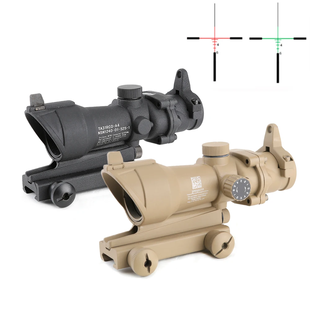 SPINA OPTICS Tactical Rifle Scope ACOG 4X32 Red Green Reticle RifleScopes Optics sight for airsoft hunting
SPINA OPTICS Tactical Rifle Scope ACOG 4X32 Red Green Reticle RifleScopes Optics sight for airsoft hunting