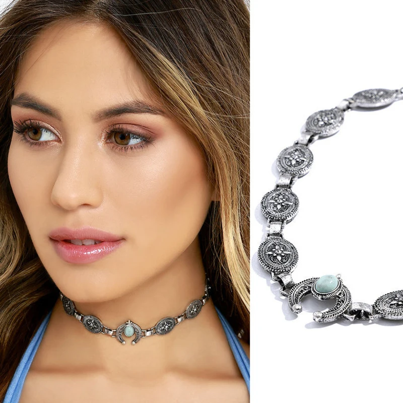 LZHLQ Gypsy Style Design Choker Necklace Women Jewelry Fashion Alloy Inlaid Synthetic Blue Stone Ladies Temperament Collar
LZHLQ Gypsy Style Design Choker Necklace Women Jewelry Fashion Alloy Inlaid Synthetic Blue Stone Ladies Temperament Collar