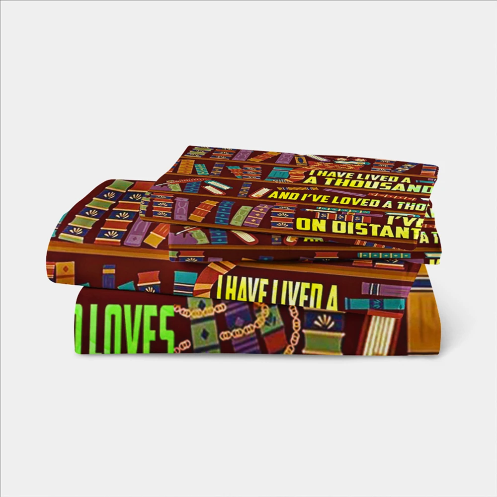 Cartoon Bookshelf Painted Bedding Set Colorful Books Letter Print Duvet Cover Set King Queen Bed Cover Pillowcase Home Decor D45
Cartoon Bookshelf Painted Bedding Set Colorful Books Letter Print Duvet Cover Set King Queen Bed Cover Pillowcase Home Decor D45