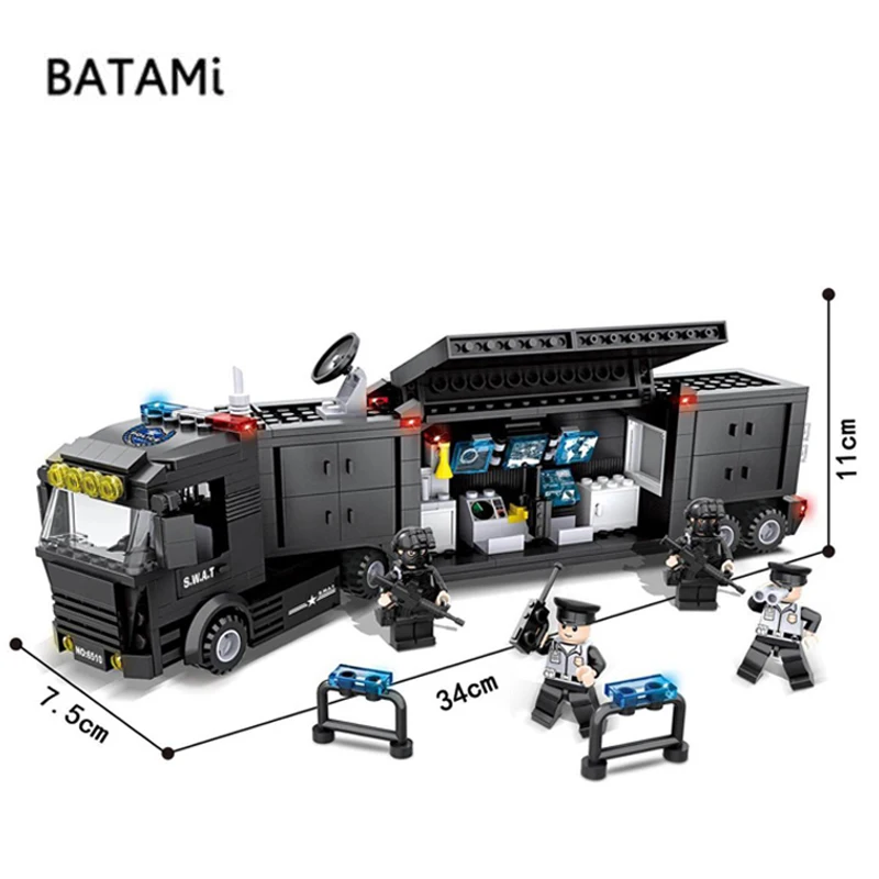 Model building kits Compatible with city block city Police station Command Car Soldiers sets 437 pcs 3 Bricks minfigure toy
Model building kits Compatible with city block city Police station Command Car Soldiers sets 437 pcs 3 Bricks minfigure toy