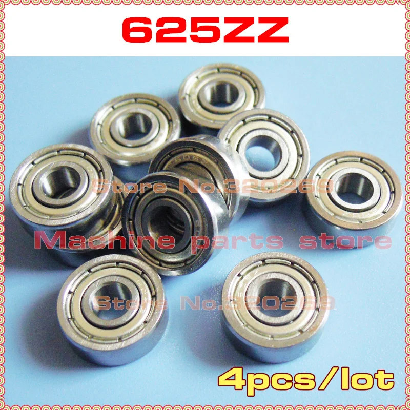 4pcs radial shaft 625ZZ ball bearing 5*16*5 5x16x5mm metal shield 625Z deep groove | Bearings