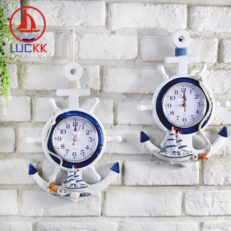 LUCKK Mediterranean Retro Nautical Wall Hanging Clock Home Office Decor Wood Crafts Creative Room Handmade Ornaments Souvenirs
LUCKK Mediterranean Retro Nautical Wall Hanging Clock Home Office Decor Wood Crafts Creative Room Handmade Ornaments Souvenirs
