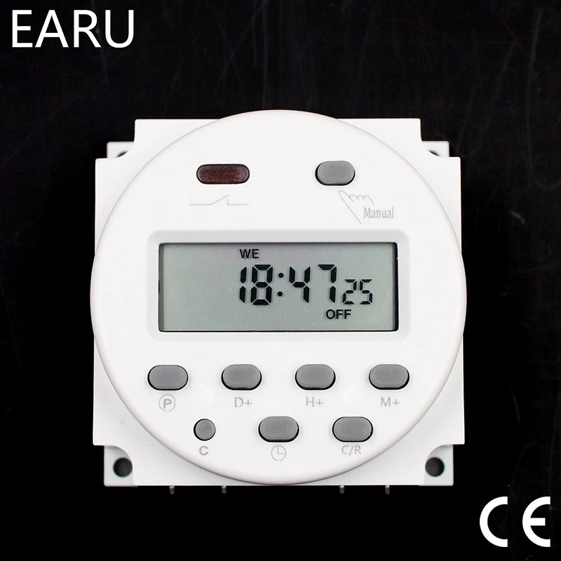 CN101A Timer Switch AC/DC 12V 24V 110V 120V 220V 230V 240V Digital LCD Power Week Mini Programmable Time Switch Relay 8A to 16A
CN101A Timer Switch AC/DC 12V 24V 110V 120V 220V 230V 240V Digital LCD Power Week Mini Programmable Time Switch Relay 8A to 16A