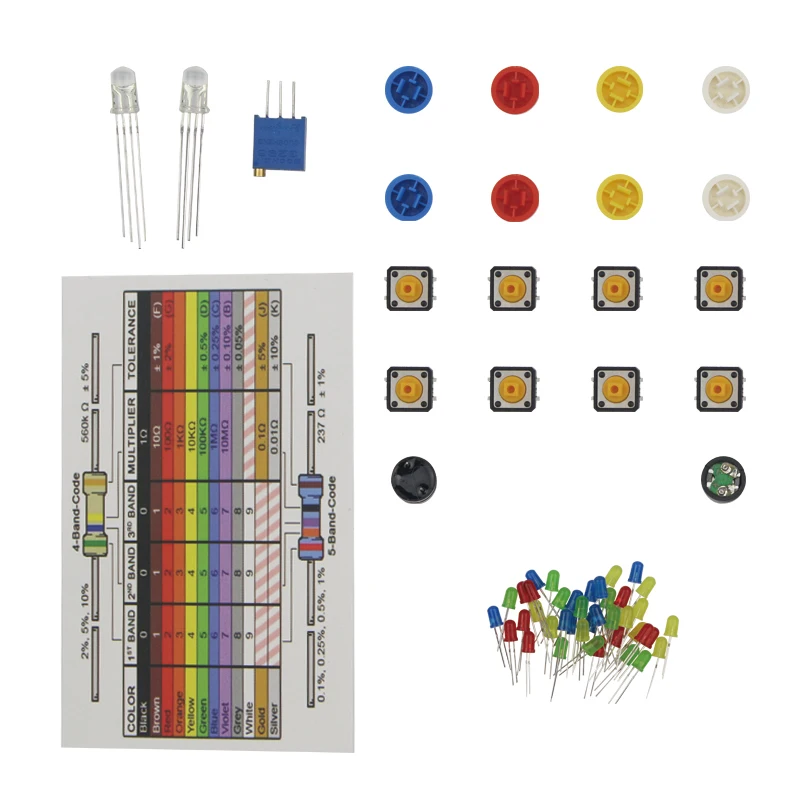 Raspberry Pi Portable Kit Resistor LED Capacitor Jumper Wires Breadboard Handy Starter Kit for UNO R3 Raspberry Pi 3+ Retail Box
Raspberry Pi Portable Kit Resistor LED Capacitor Jumper Wires Breadboard Handy Starter Kit for UNO R3 Raspberry Pi 3+ Retail Box