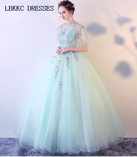 Недорогие платья Quinceanera в пол желтого и синего цвета бальное платье на возраст 15
