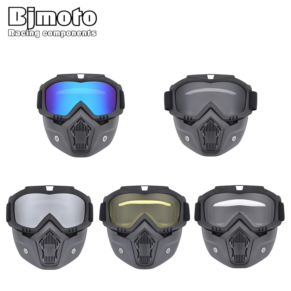 New BJMOTO Modular Masks Detachable Goggles And Mouth Filter Perfect for Open Face vintage Motorcycle Helmets Coolplay mask
New BJMOTO Modular Masks Detachable Goggles And Mouth Filter Perfect for Open Face vintage Motorcycle Helmets Coolplay mask