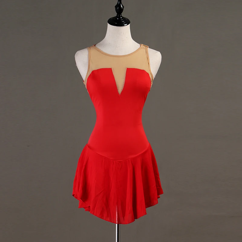 Custom Ice Skating Dress Girls Sleeveless Red High Elasticity Ladies Women Figure Skating Dresses Ballroom Practice Wear B144
Custom Ice Skating Dress Girls Sleeveless Red High Elasticity Ladies Women Figure Skating Dresses Ballroom Practice Wear B144