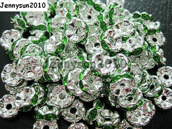 200pcs/lot 8mm Top Quality Czech Peridot Crystal Rhinestone Pave Wavy Rondelle Metal Sliver Plated Spacer Loose Beads Jewelry
200pcs/lot 8mm Top Quality Czech Peridot Crystal Rhinestone Pave Wavy Rondelle Metal Sliver Plated Spacer Loose Beads Jewelry