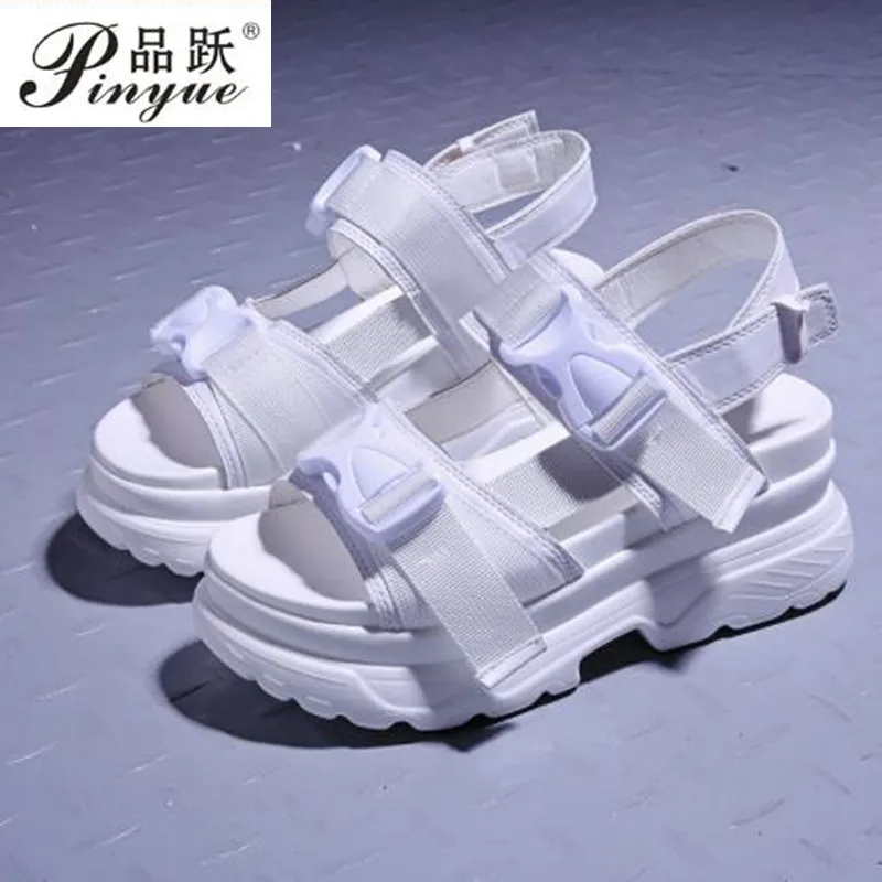 Women Sandals Summer black white shoes fashion Thick bottom Increase women sandals ladies buckle platform shoes 34-39
Women Sandals Summer black white shoes fashion Thick bottom Increase women sandals ladies buckle platform shoes 34-39