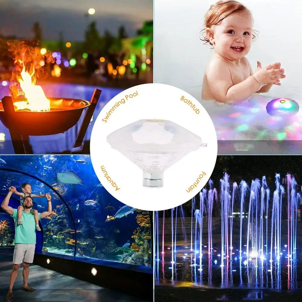 Плавающая Светодиодная лампа для бассейна RGB Водонепроницаемая подводная ванна
