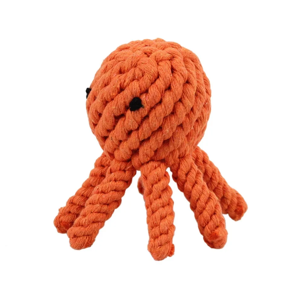 Dog Toys Cotton Rope Plaited Orange Octopus Shape Chew Toys Handmade for Dogs and Cats Pet Toys juguetes gatos mascotas
Dog Toys Cotton Rope Plaited Orange Octopus Shape Chew Toys Handmade for Dogs and Cats Pet Toys juguetes gatos mascotas
