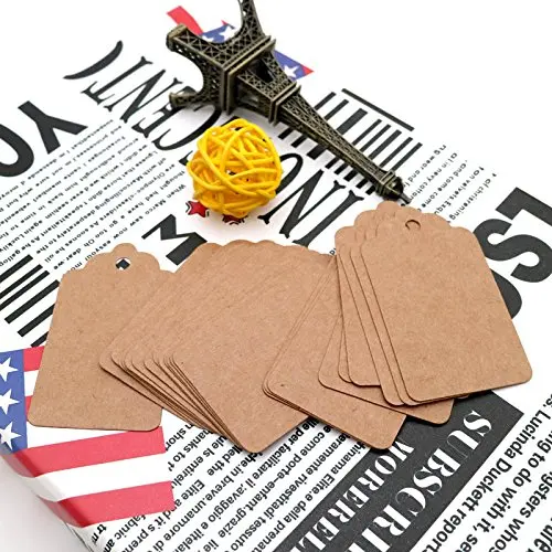 Gift Tags,Kraft Paper Tags for Wedding,100 Pcs Brown Craft Hang Tags with Free 100 Feet Natural Jute Twine
Gift Tags,Kraft Paper Tags for Wedding,100 Pcs Brown Craft Hang Tags with Free 100 Feet Natural Jute Twine