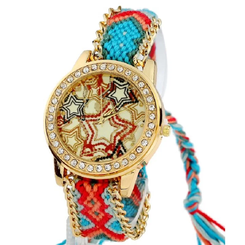 Gnova platinum Watch Women vintage Golden Stars Rhinestone dial Fashion wristwatch Lace Gold Chain Braid Reloj
Gnova platinum Watch Women vintage Golden Stars Rhinestone dial Fashion wristwatch Lace Gold Chain Braid Reloj