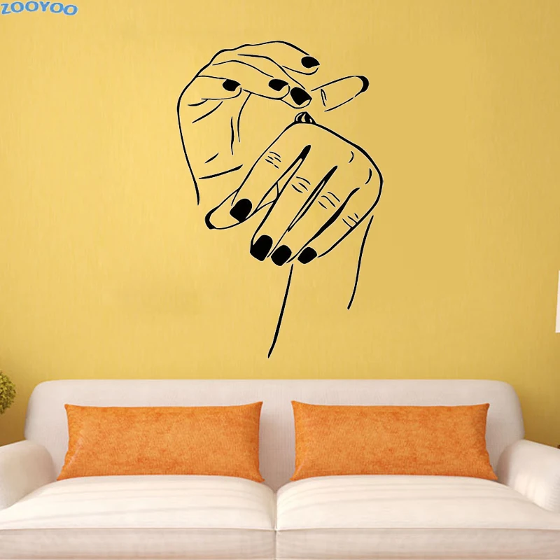 ZOOYOO Beauty Salon Wall Sticker Beautiful Lady'S Hands Wall Decals Nail Care Decoration Living Room Art Murals
ZOOYOO Beauty Salon Wall Sticker Beautiful Lady'S Hands Wall Decals Nail Care Decoration Living Room Art Murals