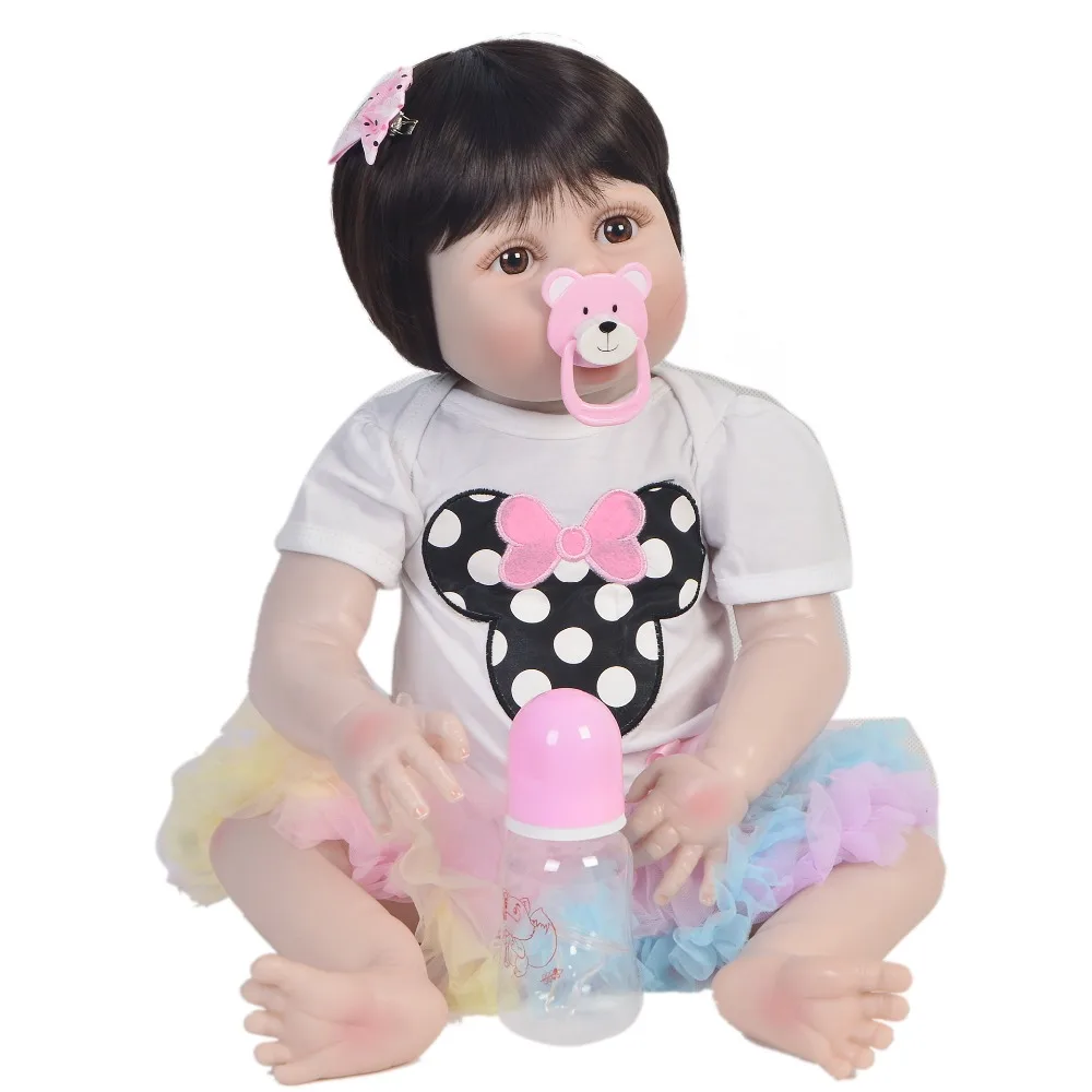Bebes reborn toys girl body full silicone reborn baby doll 23"57cm baby toddler doll reborn can bathe boneca reborn
Bebes reborn toys girl body full silicone reborn baby doll 23"57cm baby toddler doll reborn can bathe boneca reborn