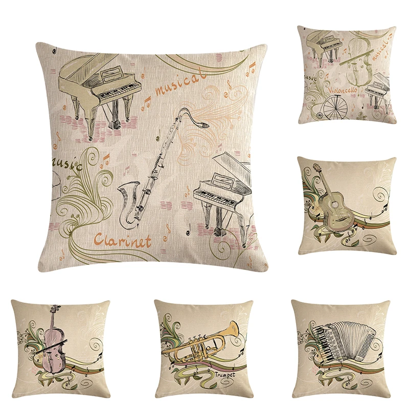 Music Cushion Cover Headset Guitar Saxophone Music Note 45*45cm Love Music Decor Living Room Home Party Sofa Pillowcase ZY869
Music Cushion Cover Headset Guitar Saxophone Music Note 45*45cm Love Music Decor Living Room Home Party Sofa Pillowcase ZY869