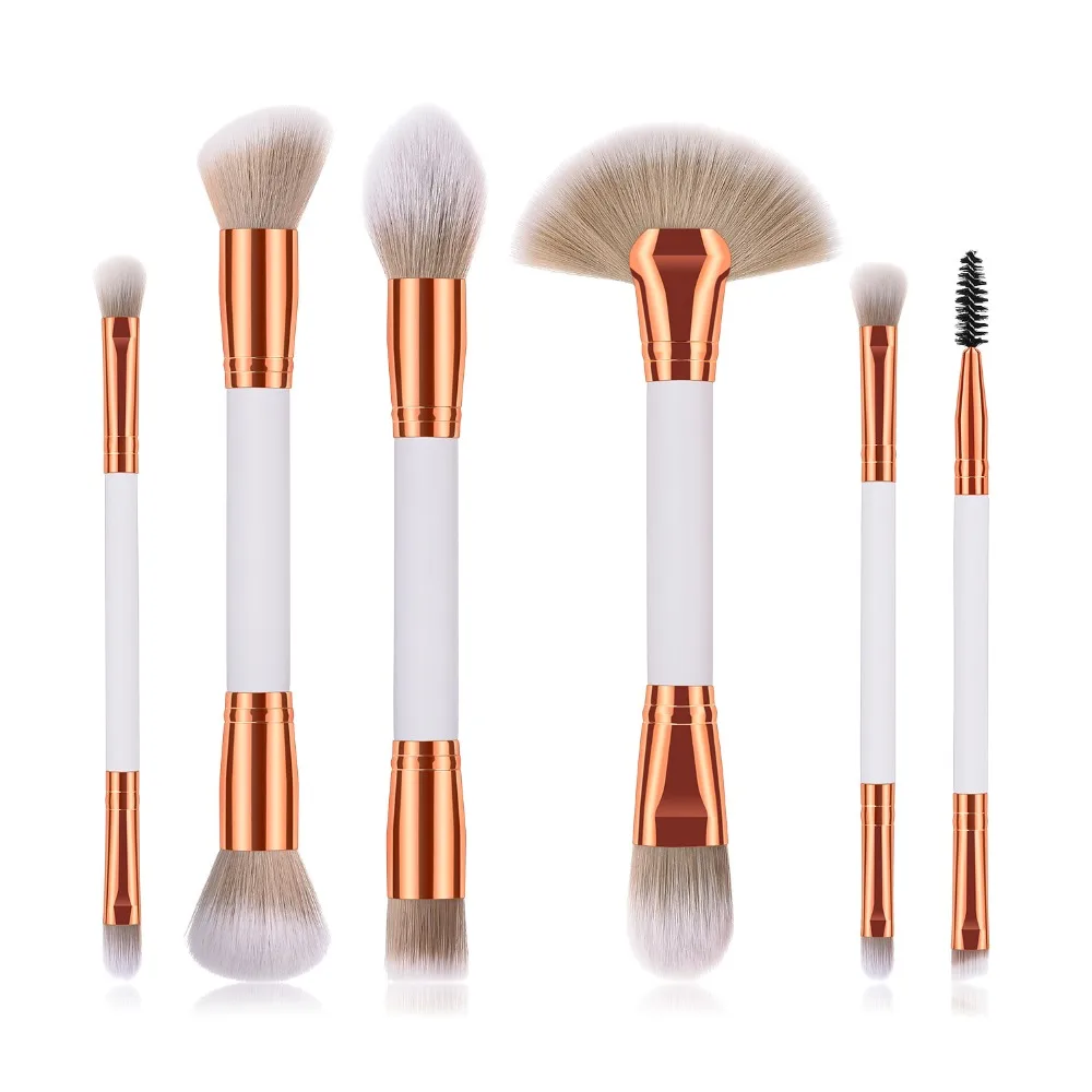 6pcs Double Ended Makeup Brush Big Powder Foundation Angled Flame Top Blush Concealer Eyebrow Makeup Portable Brushes Cosmetics
6pcs Double Ended Makeup Brush Big Powder Foundation Angled Flame Top Blush Concealer Eyebrow Makeup Portable Brushes Cosmetics