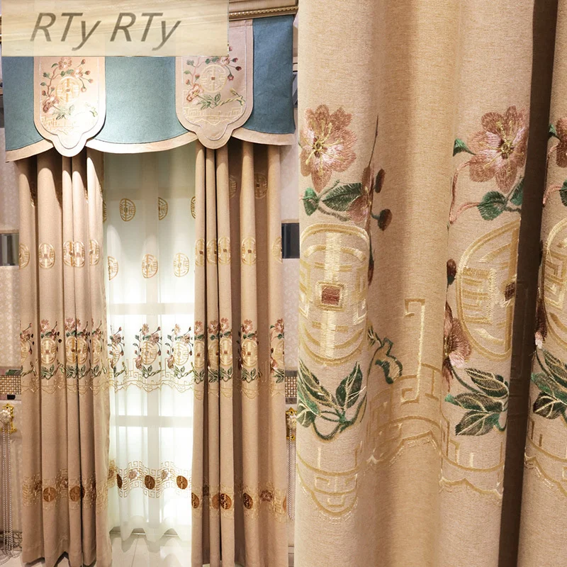 European Luxury chenille Curtains for Living Room Window Shading Cloth of Dining embroidered curtain for bedroom
European Luxury chenille Curtains for Living Room Window Shading Cloth of Dining embroidered curtain for bedroom