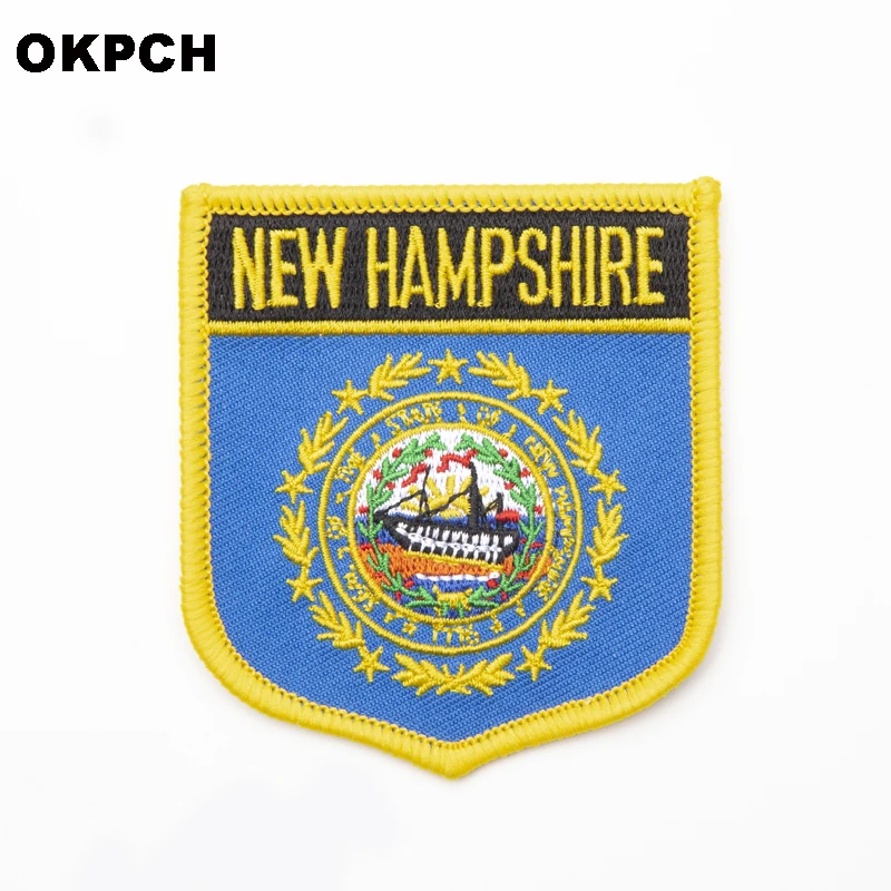 U. S. A. New Hampshire State Iron On Patch вышитая одежда патч для одежды наклейки 10 шт 6*7 см UPI-0228-S |