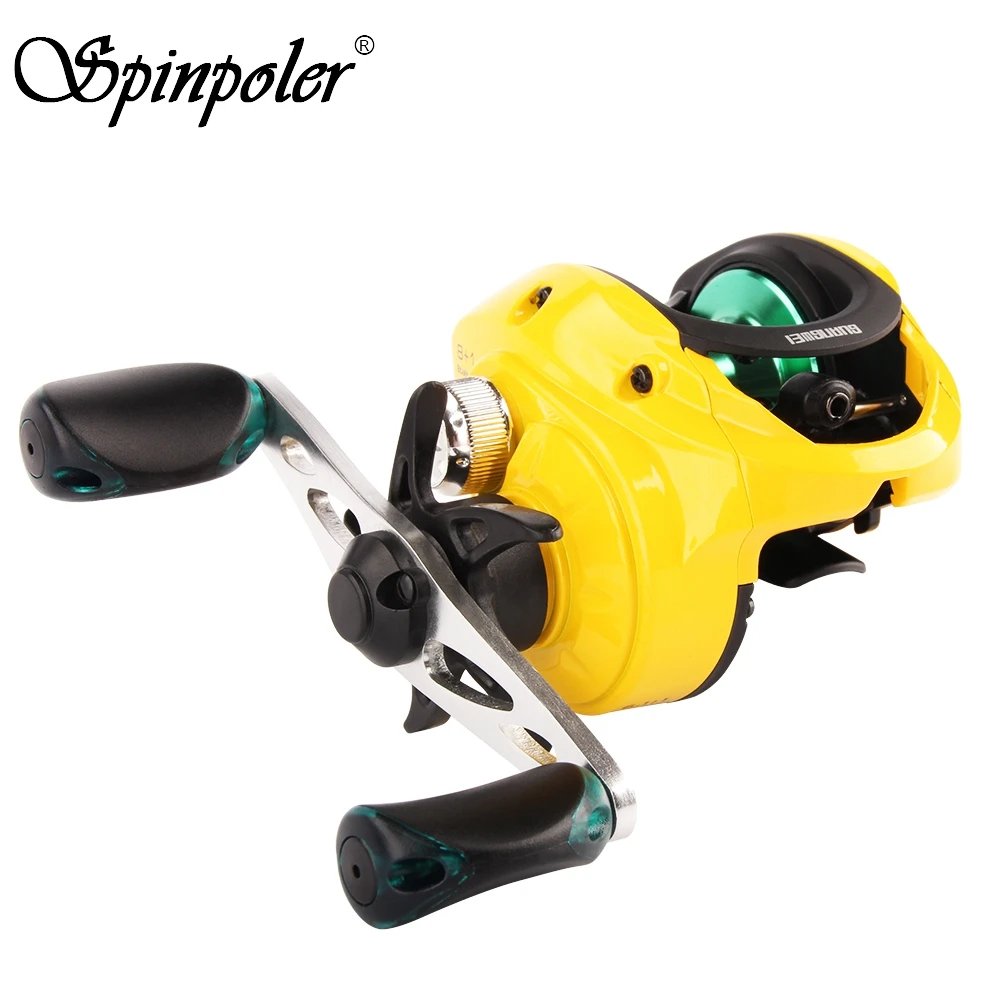 Рыболовная катушка Spinpoler 8 + 1 подшипников желтая/серая левая/правая для заброса