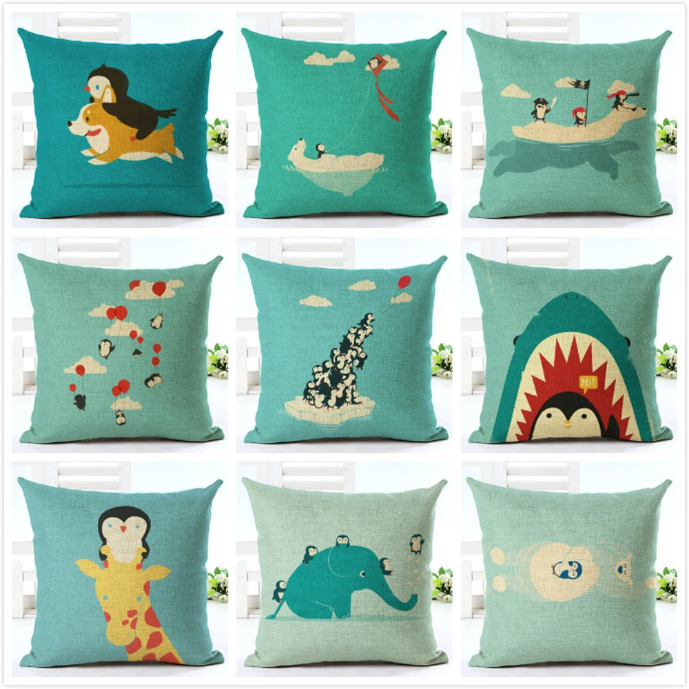 Cartoon Penguin Cushion Cover Cotton Linen Cute Cartoon Printing Pillow Case Home Decorative Pillowcase Cover For Sofa Car
Cartoon Penguin Cushion Cover Cotton Linen Cute Cartoon Printing Pillow Case Home Decorative Pillowcase Cover For Sofa Car