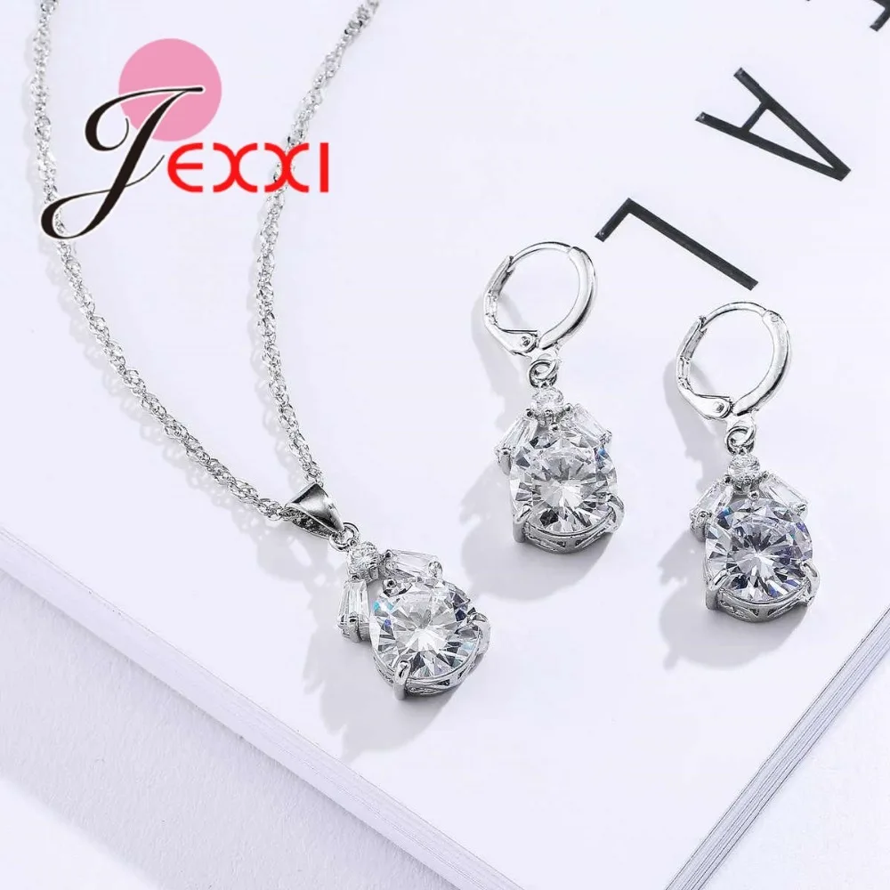 Luxury Carat Cubic Zirconia Design 925 Sterling Silver Jewelry Sets for Women Necklace/Earrings Jewelry Wholesale
Luxury Carat Cubic Zirconia Design 925 Sterling Silver Jewelry Sets for Women Necklace/Earrings Jewelry Wholesale