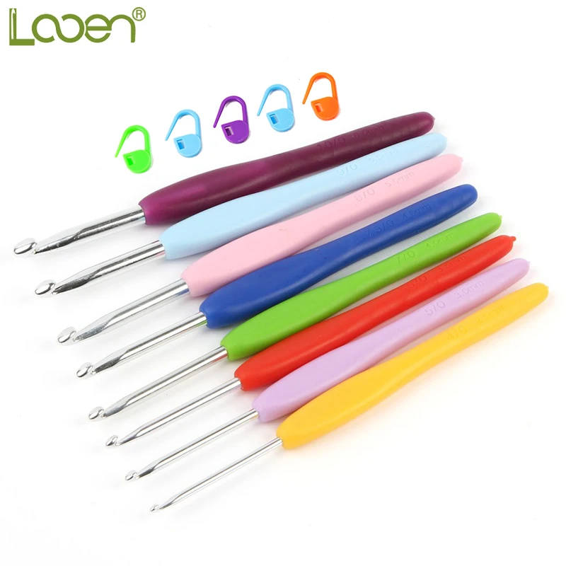 Looen 8 Size Crochet Hook Needle Aluminum Crochet Hook Set Arts Crafts & Sewing Include 10pcs Stitch Markers For Women Gift
Looen 8 Size Crochet Hook Needle Aluminum Crochet Hook Set Arts Crafts & Sewing Include 10pcs Stitch Markers For Women Gift