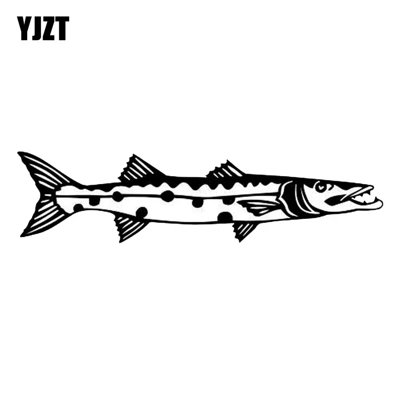 Фото YJZT 15 2*3 8 см Виниловая наклейка Baracuda с рыбками стильные Смешные Мультяшные