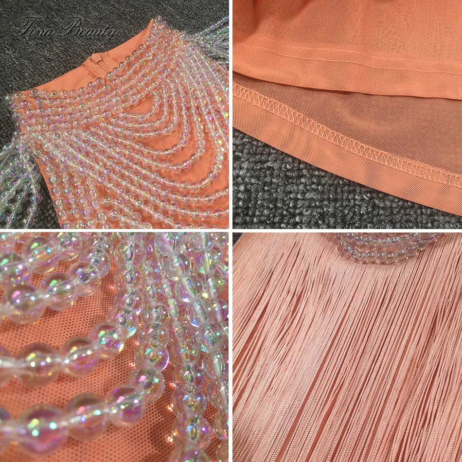 Tina Beauty Long Tassel Sleeveless Turtleneck Party Dress for Women Elegance Handwork Pearl Beaded Fringe Maxi Dress
Tina Beauty Long Tassel Sleeveless Turtleneck Party Dress for Women Elegance Handwork Pearl Beaded Fringe Maxi Dress