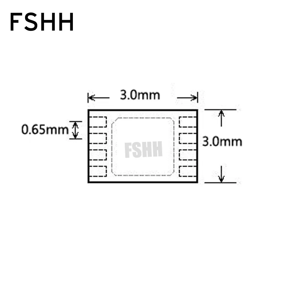 FSHH шаг = Размер 0 65 мм 3 x тестовый разъем QFN8 WSON8 MLF8 DFN8 IC (тестовое сиденье
