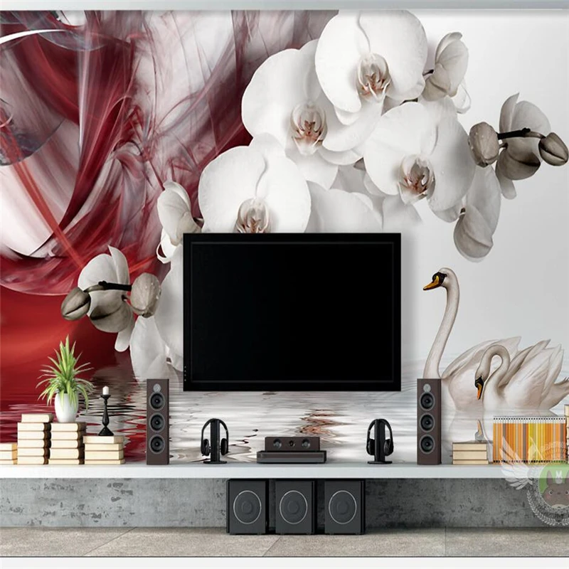 Wellyu современный эстетический фон для телевизора с изображением бабочки орхидеи