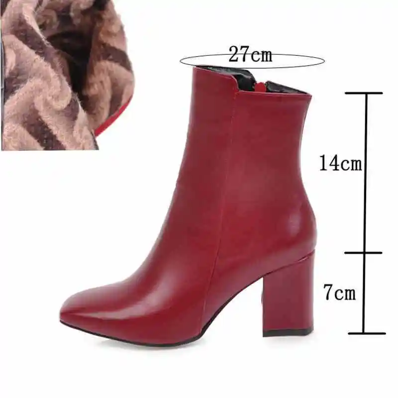 ORCHA LISA Women Side Zipper Comfortable Square Heel Ankle Boots Square Toe Keep Warm Winter Shoes botas feminina big size 43
ORCHA LISA Women Side Zipper Comfortable Square Heel Ankle Boots Square Toe Keep Warm Winter Shoes botas feminina big size 43