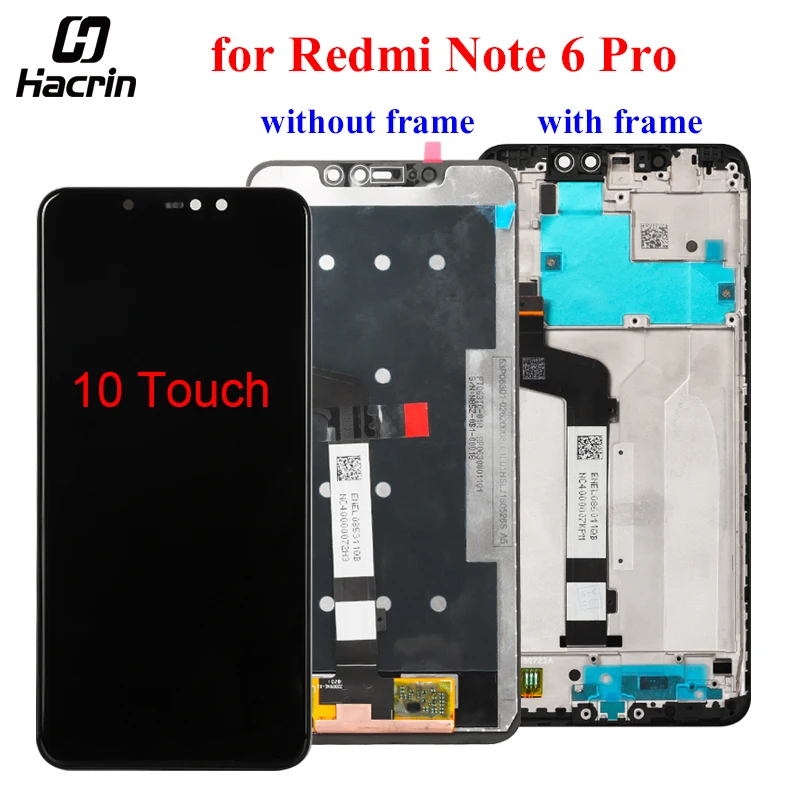ЖК дисплей для Xiaomi Redmi Note 6 Pro сенсорный экран дигитайзер сборка Замена|Экраны
