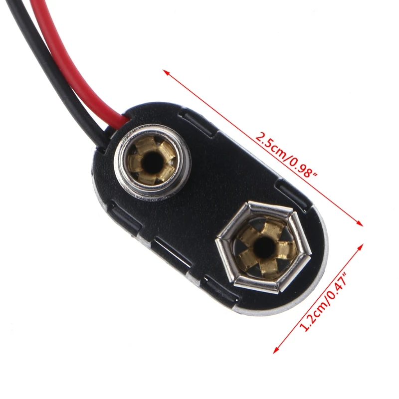 150mm PP3 9V Battery Clip Connector I Type Tinned Wire Leads Black Red Plastic+Metal Black Red Silver 2.5x1.2cm
150mm PP3 9V Battery Clip Connector I Type Tinned Wire Leads Black Red Plastic+Metal Black Red Silver 2.5x1.2cm