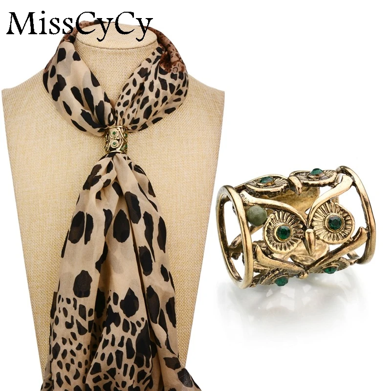 MissCyCy винтажный металлический зажим для шарфа в виде животного Новое поступление