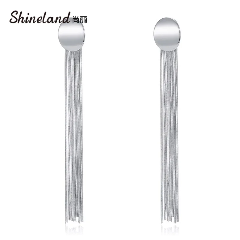 Shineland Statement Long Tassel Women trendy bijoux Alloy Chain Dangle Drop EarringFashion Wedding Party pendientes mujer
Shineland Statement Long Tassel Women trendy bijoux Alloy Chain Dangle Drop EarringFashion Wedding Party pendientes mujer