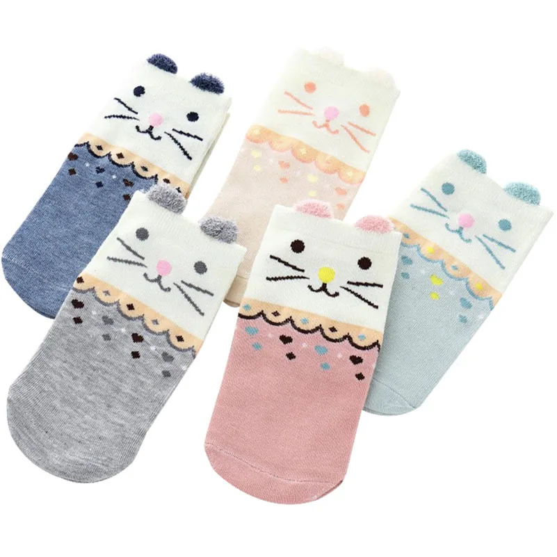 5 Pairs Women Cute Animals Cotton Socks Female Kawaii Cat Summer Short Socks Slippers Casual Soft Funny Girls Student Boat Socks
5 Pairs Women Cute Animals Cotton Socks Female Kawaii Cat Summer Short Socks Slippers Casual Soft Funny Girls Student Boat Socks