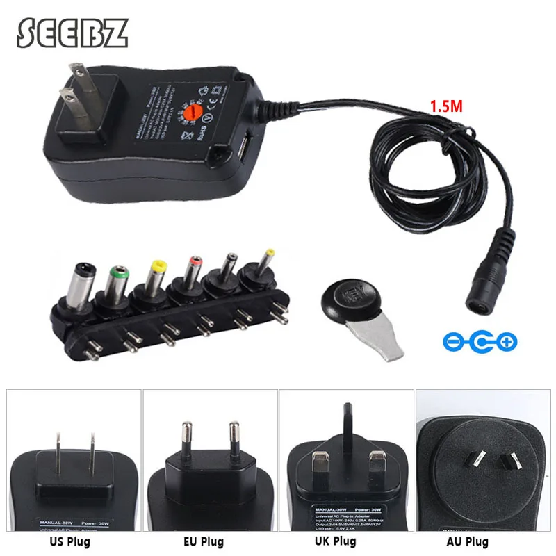 Adjustable 3V 4.5V 5V 6V 7.5V 9V 12V AC DC Adapter Power Adapter Universal Charger Supply For Notebook Tablet Power Charger 30W
Adjustable 3V 4.5V 5V 6V 7.5V 9V 12V AC DC Adapter Power Adapter Universal Charger Supply For Notebook Tablet Power Charger 30W