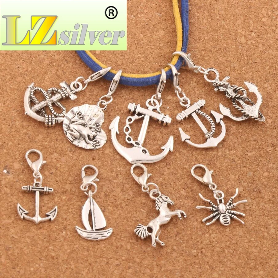 mixed Anchor Horse Frog Spider Sailing Boat Clasp European Lobster Trigger Clip On Beads 9styles 90pcs zinc alloy Bead CM6
mixed Anchor Horse Frog Spider Sailing Boat Clasp European Lobster Trigger Clip On Beads 9styles 90pcs zinc alloy Bead CM6