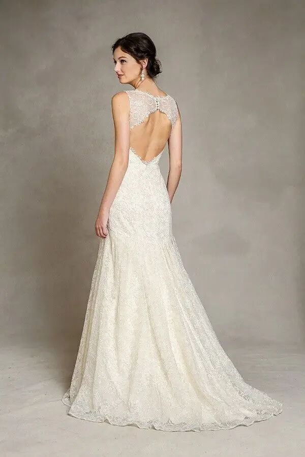 New design lace wedding dresses 2016 A-line V-neck Tank backless bride dress ivory Robe de mariage VESTIDO DE NOIVA SH442
New design lace wedding dresses 2016 A-line V-neck Tank backless bride dress ivory Robe de mariage VESTIDO DE NOIVA SH442