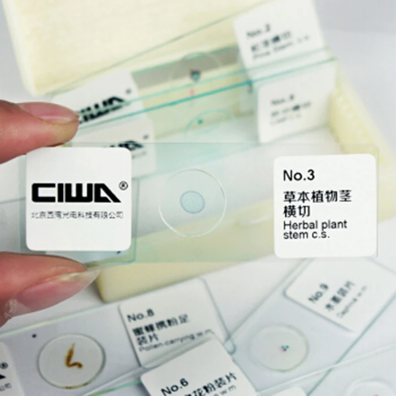 Микроскоп CIWA HD биологический 11 ломтиков образцов растений животных образцы для