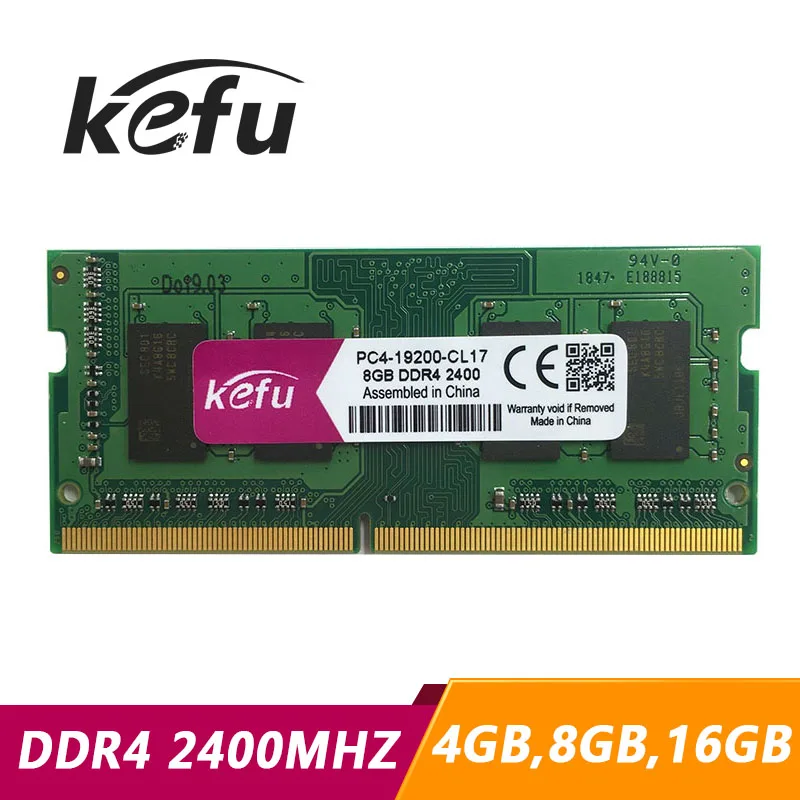 Память KEFU DDR4 4 ГБ 8 16 2400 МГц память SODIMM RAM DDR совместимый ноутбук и мини