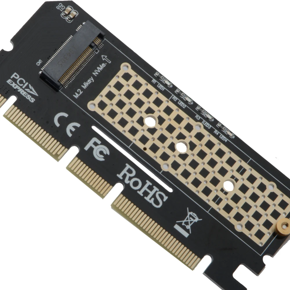 Адаптер M.2 PCIe SSD для PCI-e x4/x8/x16 конвертерная карта ПК Led расширения компьютерный