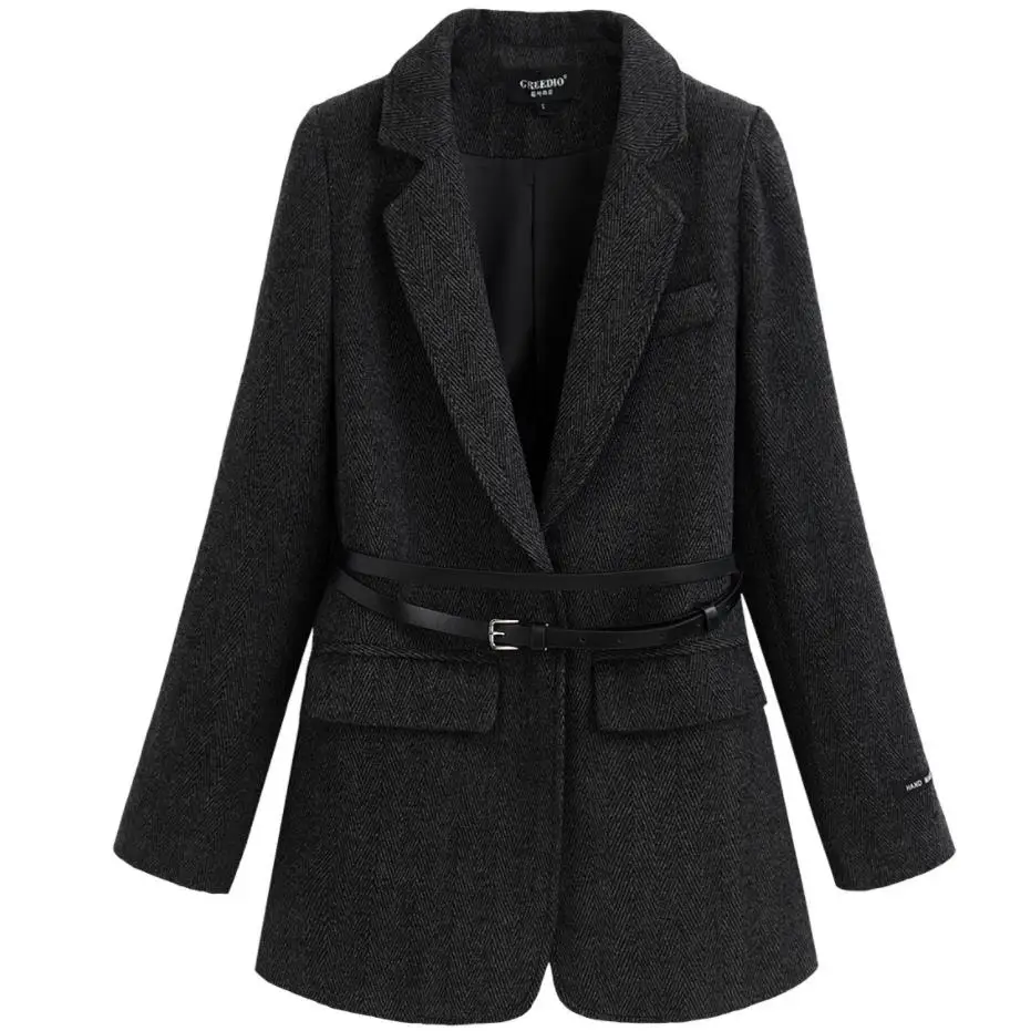 Шерстяной Блейзер, Женское пальто с отложным воротником, Женский приталенный шерстяной маленький костюм с длинными рукавами в офисном стил...
Шерстяной Блейзер, Женское пальто с отложным воротником, Женский приталенный шерстяной маленький костюм с длинными рукавами в офисном стил...