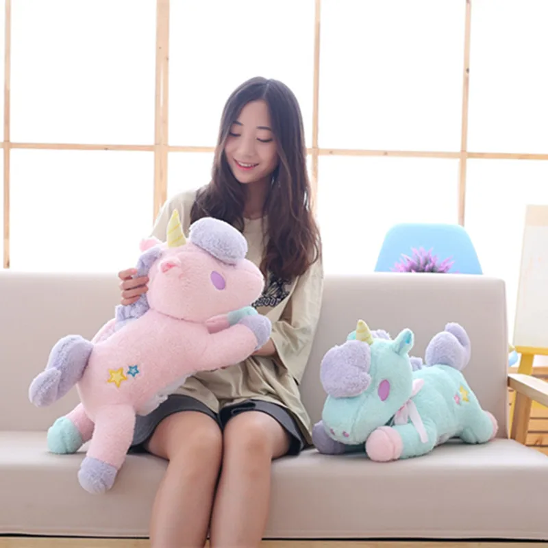 55cm Cute pink/blue stuffed PP Cotton Horse plush toys Stuffed Animals Unicorn Horse cloth doll soft Plush Toys For Children
55cm Cute pink/blue stuffed PP Cotton Horse plush toys Stuffed Animals Unicorn Horse cloth doll soft Plush Toys For Children