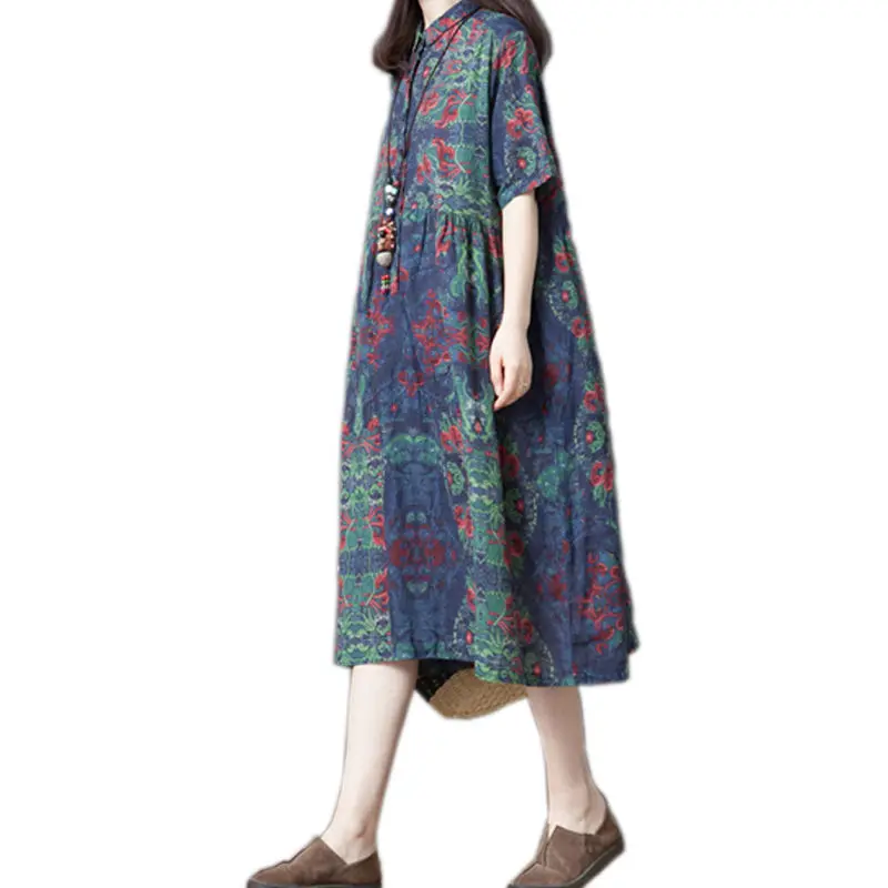 NEW Large Size Women's Clothes 2020 Summer Dress Loose Floral Cotton Linen Dress Casual Vintage Shirt Vestido Robe Elbise f875
NEW Large Size Women's Clothes 2020 Summer Dress Loose Floral Cotton Linen Dress Casual Vintage Shirt Vestido Robe Elbise f875