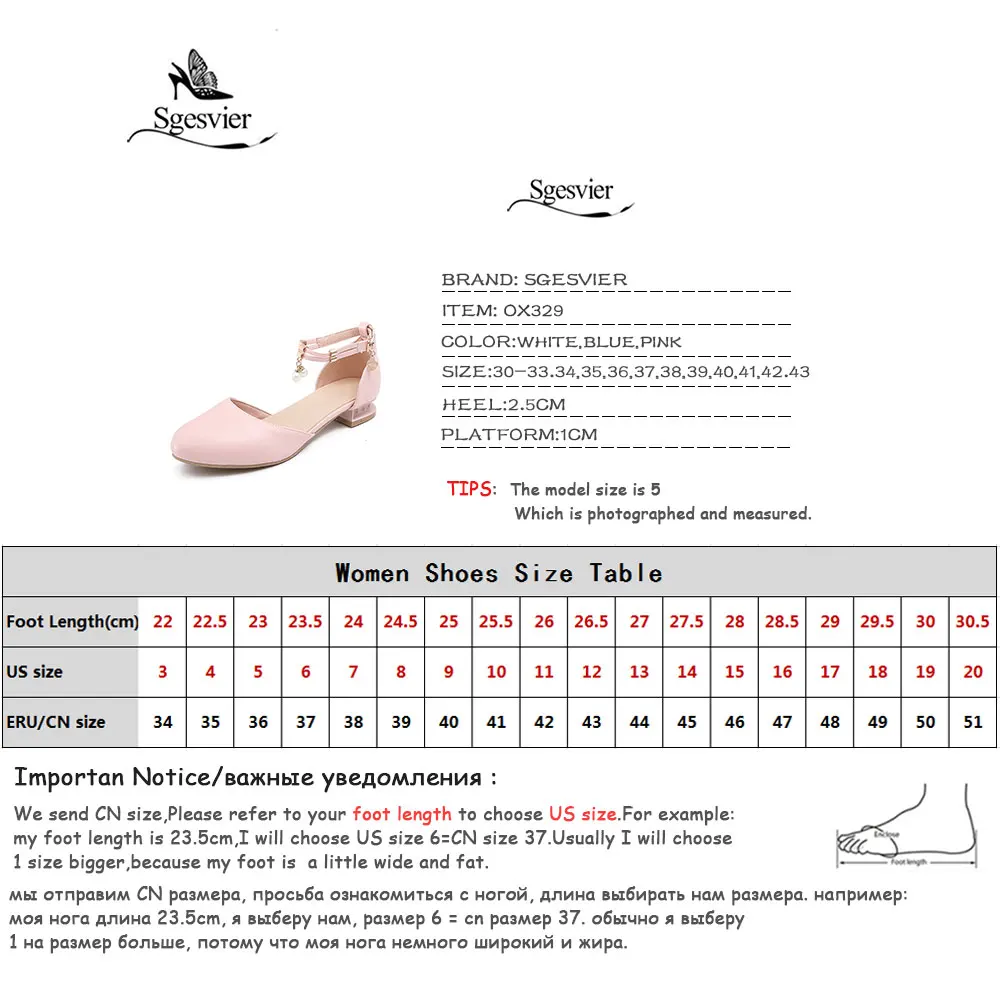 SGESVIER Fashion Ankle Strap Round Toe Low Heel Sandals Dress Footwear Shoes For Women Thick Heels Shoes Plus Size 30-43 OX329
SGESVIER Fashion Ankle Strap Round Toe Low Heel Sandals Dress Footwear Shoes For Women Thick Heels Shoes Plus Size 30-43 OX329