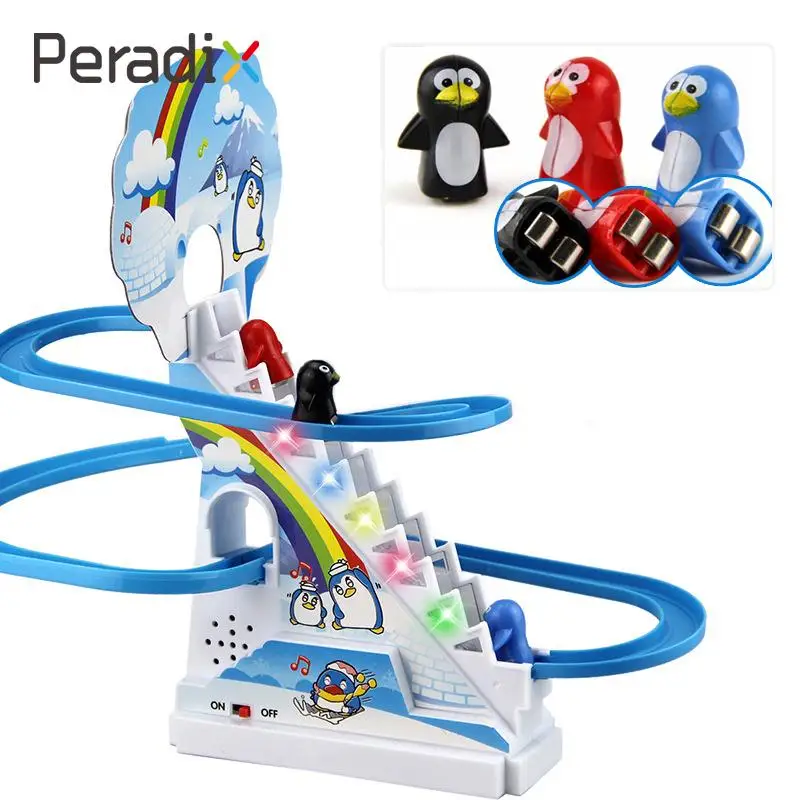 Funny Penguin Climbing Stairs Music Toys for Children Parent-Child Puzzle Penguin Slide Interactive toys Electric Railcar Music
Funny Penguin Climbing Stairs Music Toys for Children Parent-Child Puzzle Penguin Slide Interactive toys Electric Railcar Music